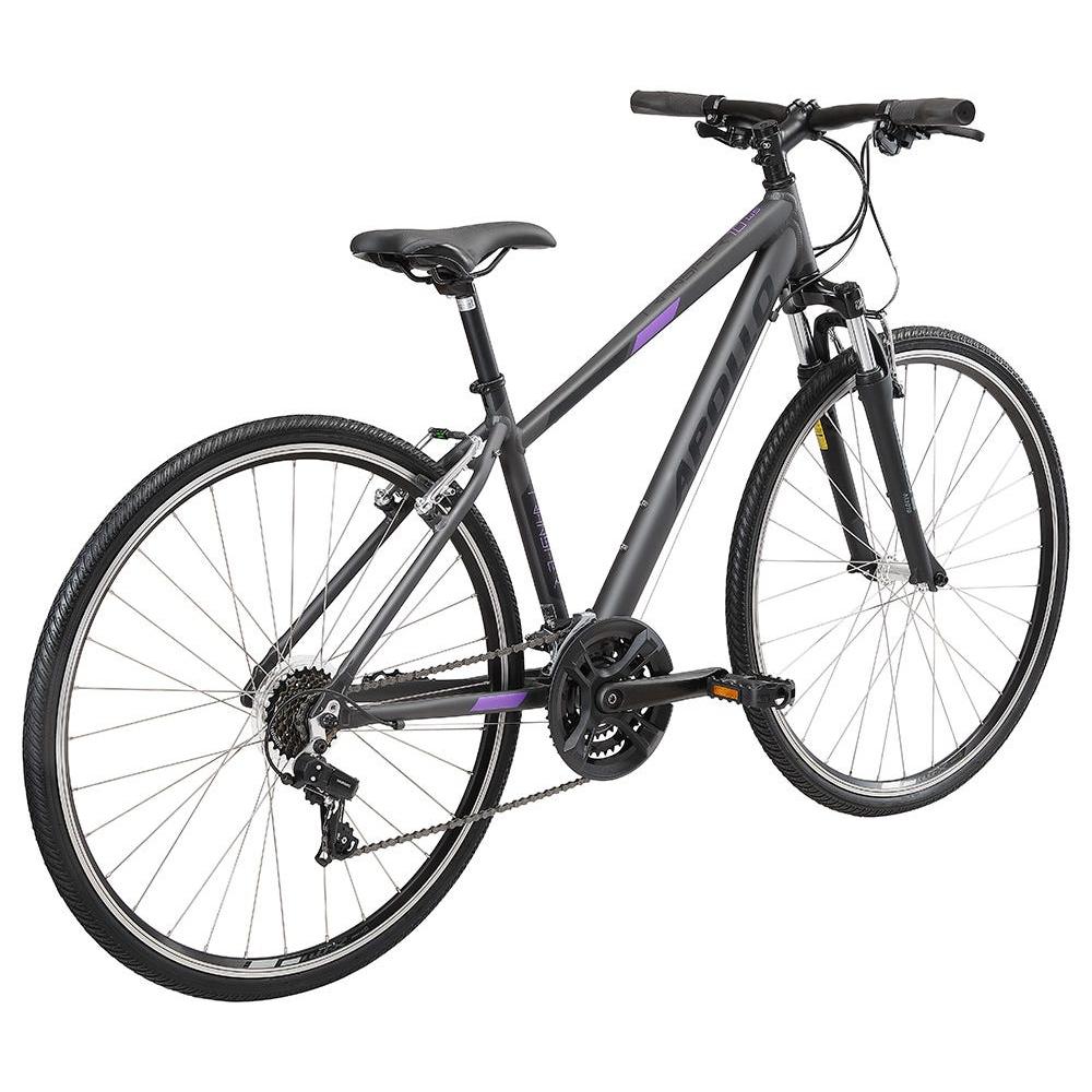Apollo Transfer 10 Hybrid Bike Charcoal/Black/Lavender – 99 Bikes