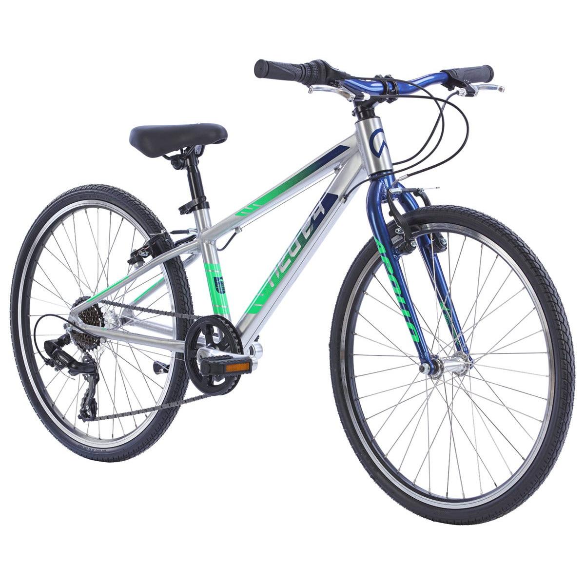 Neo Kids Bike 24'' 7-Speed Silver with Navy Blue Green