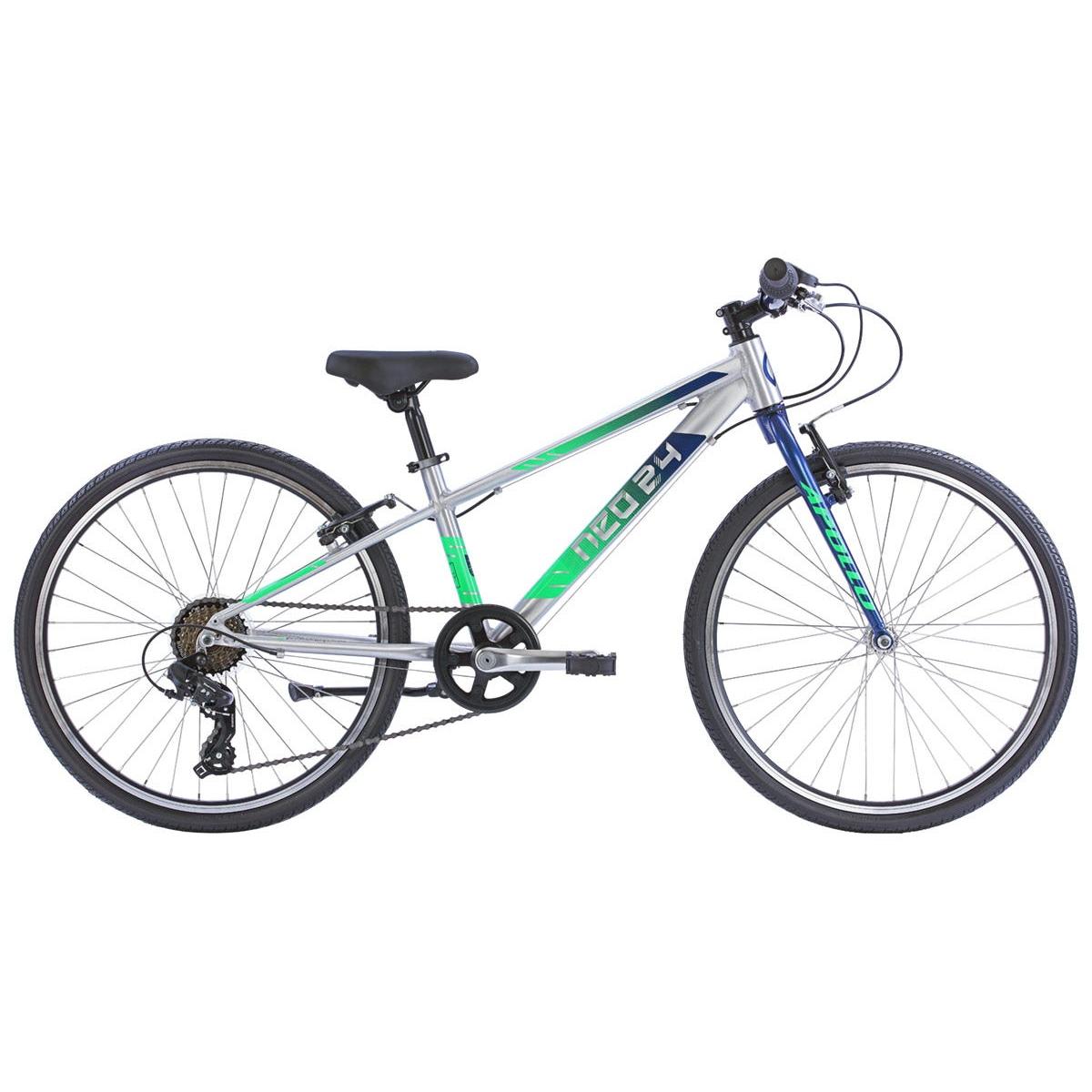 Neo Kids Bike 24'' 7-Speed Silver with Navy Blue Green