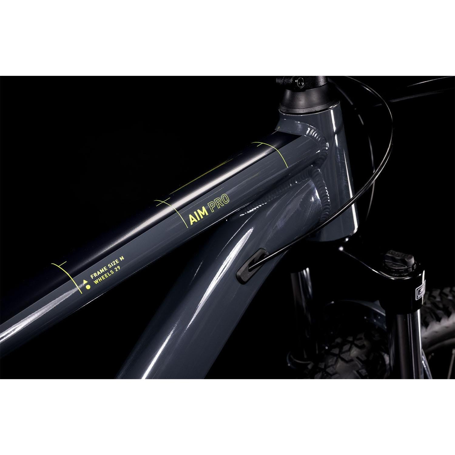 Cube Aim Pro Hardtail Mountain Bike Grey 'n' Flash Yellow