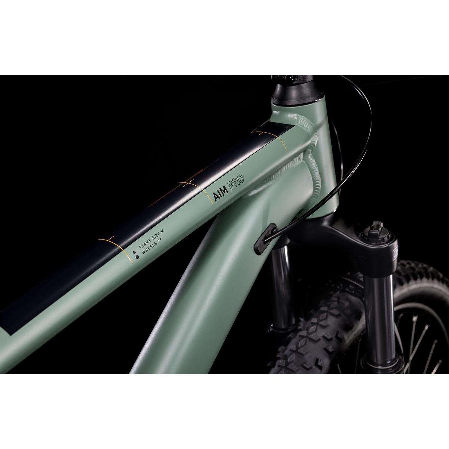 Cube Aim Pro Hardtail Mountain Bike Olive 'n' Orange Euro Spec
