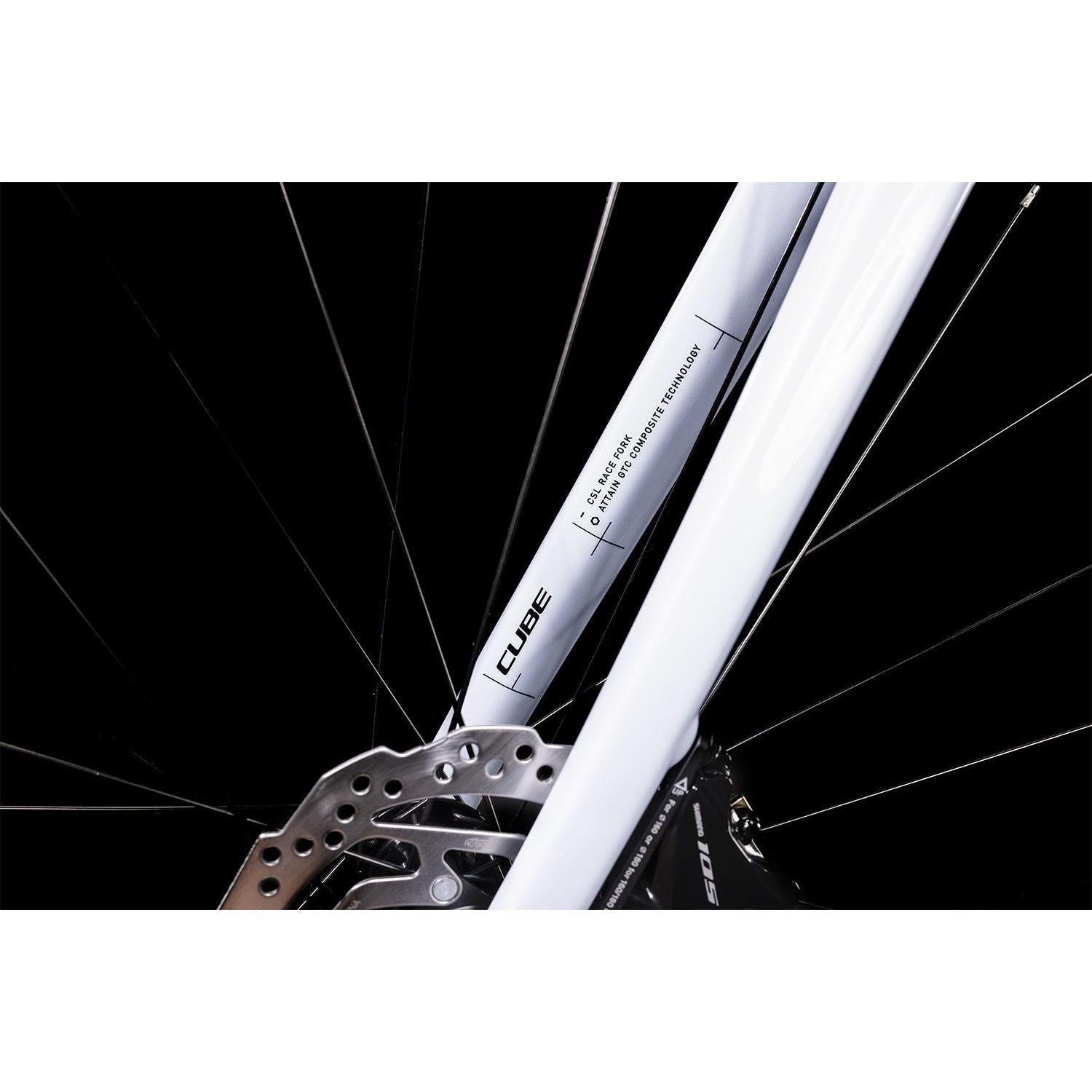 Cube Attain GTC Race Road Bike Frost White 'n' Carbon