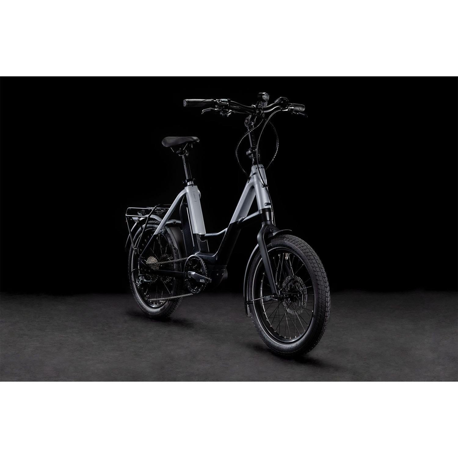 cube e bike compact hybrid Cube Compact Sport Hybrid 500 Electric Bike Black 'n' Polar Silver – 99 Bikes