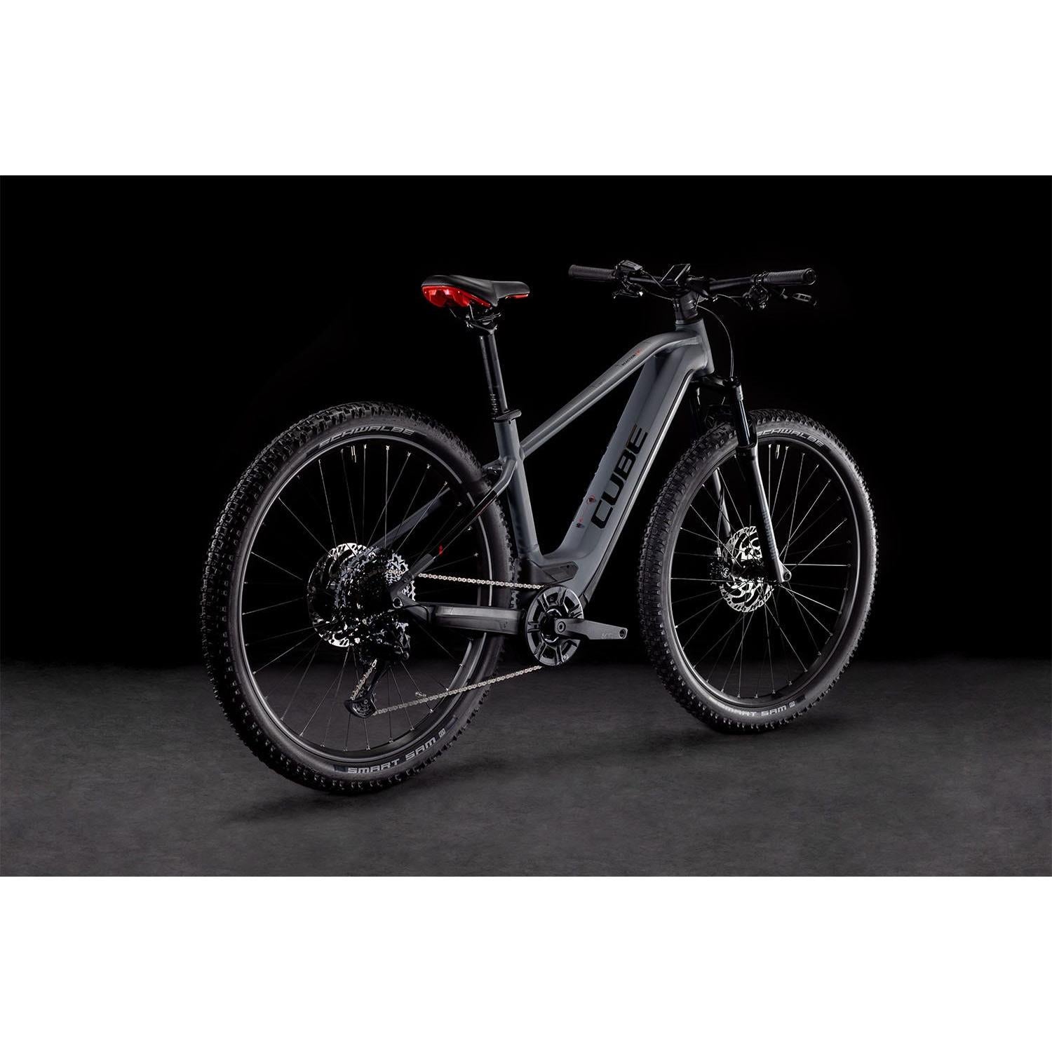 Cube Reaction Hybrid EXC 750 Electric Hardtail Mountain Bike Grey 'n' Red