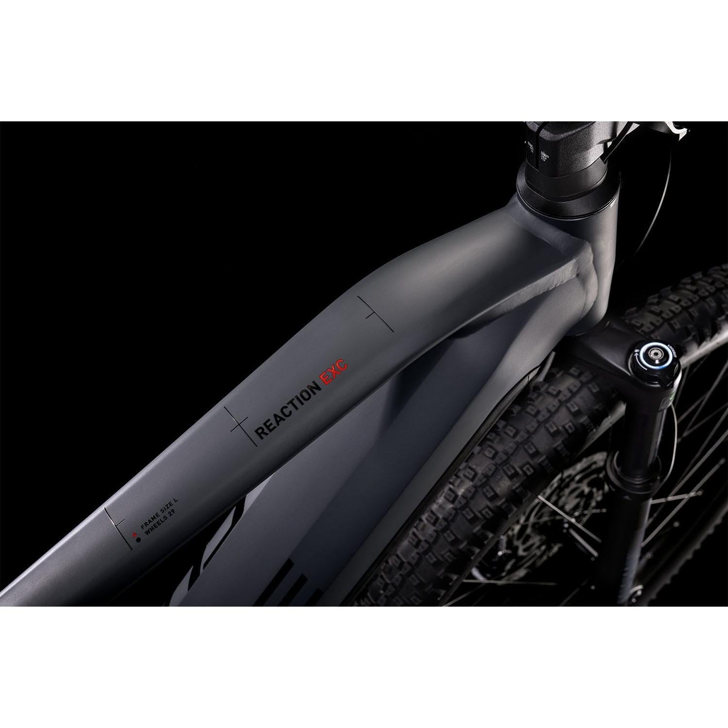 Cube Reaction Hybrid EXC 750 Electric Hardtail Mountain Bike Grey 'n' Red