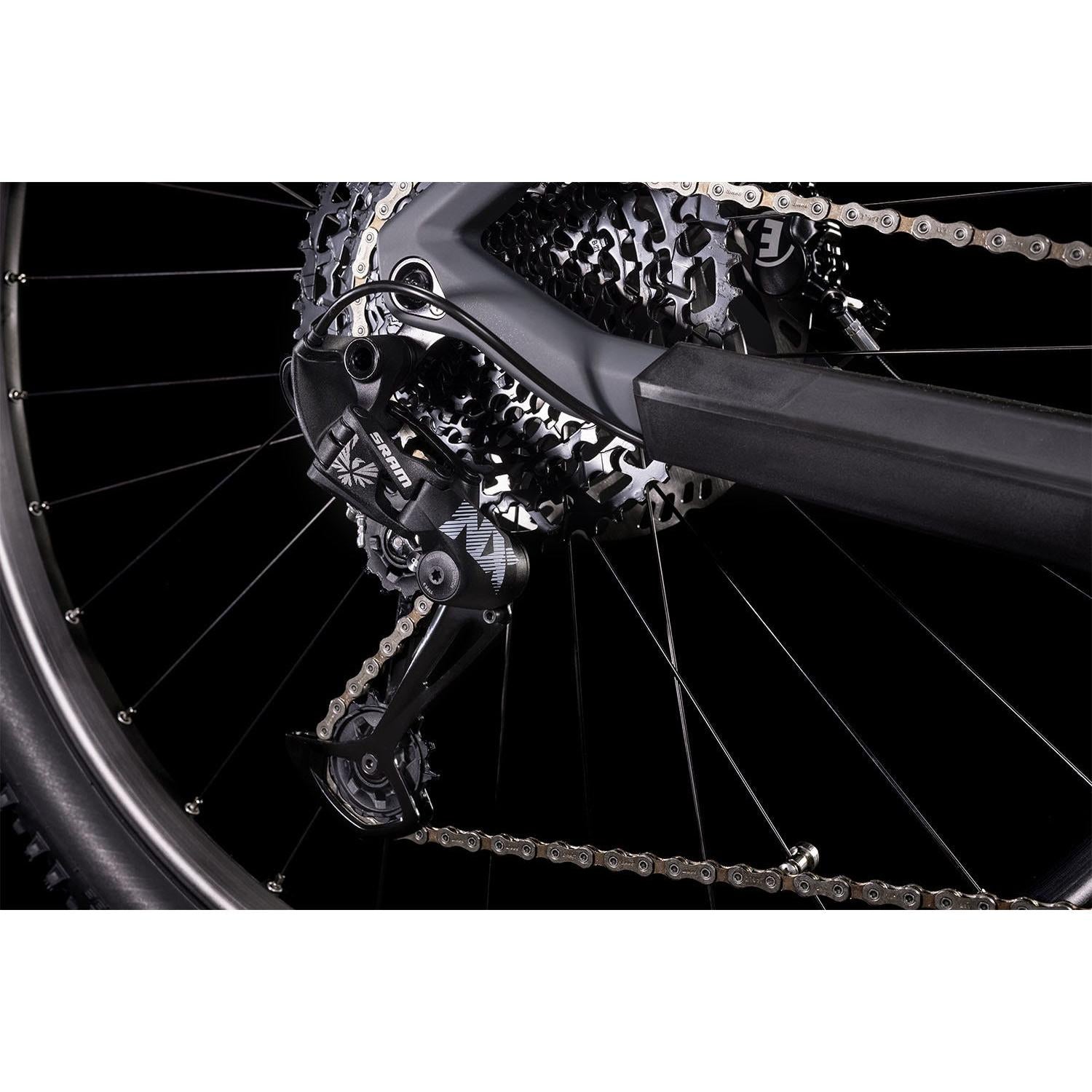 Cube Reaction Hybrid EXC 750 Electric Hardtail Mountain Bike Grey 'n' Red