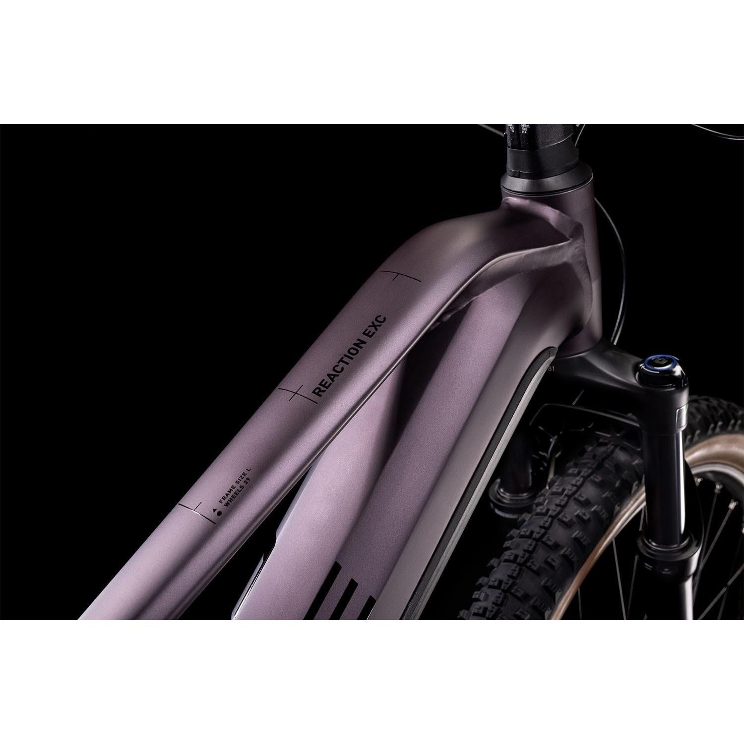 cube smokey lilac fully e bike Cube Reaction Hybrid EXC 750 Electric Hardtail Mountain Bike Smoky Lilac 'n' Black MD