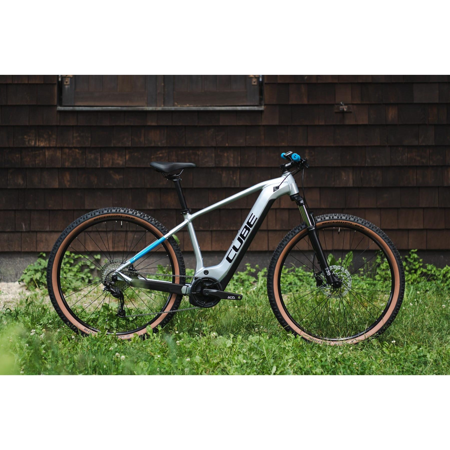 Cube Reaction Hybrid Performance 500 Electric Hardtail Mountain Bike Polar Silver 'n' Blue