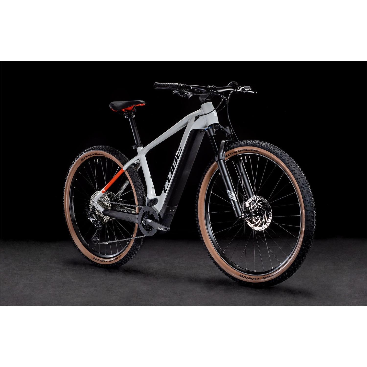 Cube Reaction Hybrid Pro 625 Allroad Electric Hardtail Mountain Bike Grey 'n' Red