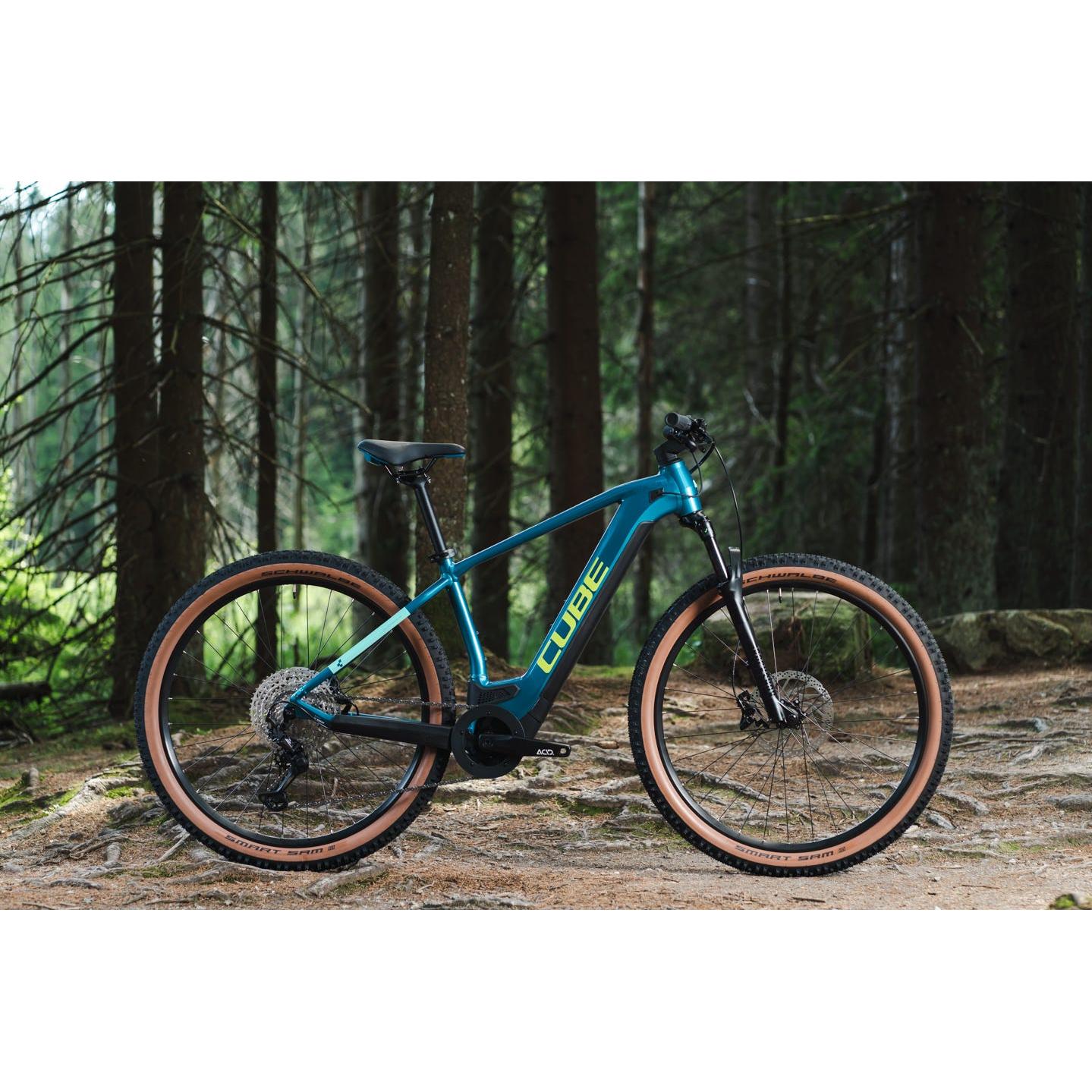 Cube Reaction Hybrid Race 625 Electric Hardtail Mountain Bike Blue 'n' Lime