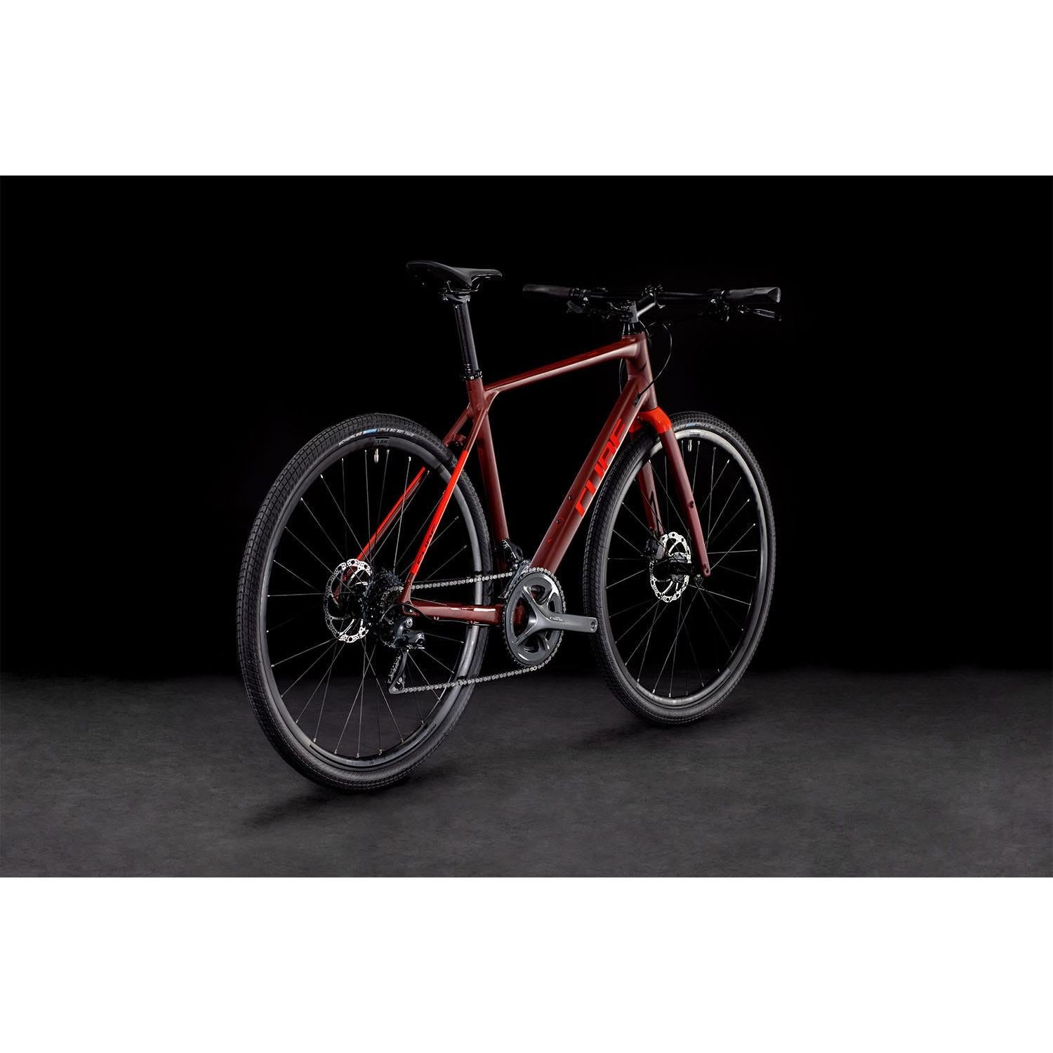 Cube SL Road Flat Bar Road Bike Dark Red 'n' Red