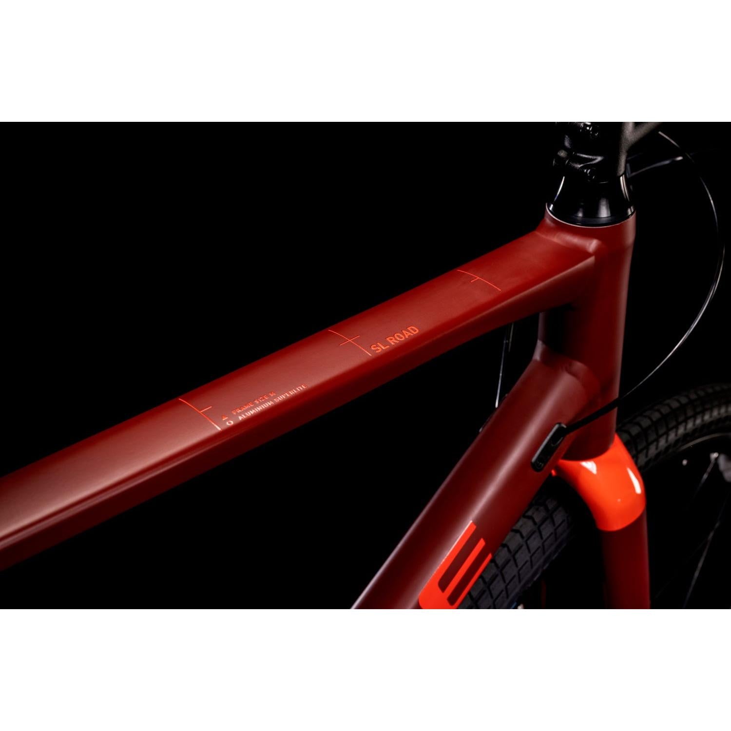 Cube SL Road Flat Bar Road Bike Dark Red 'n' Red