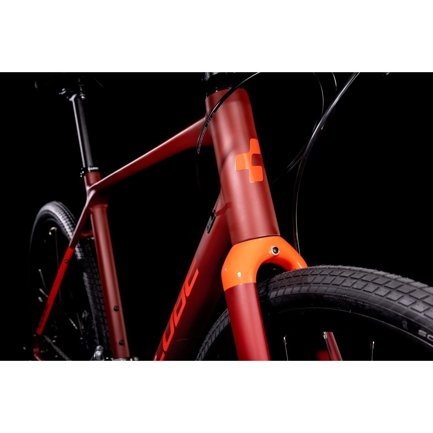 Cube SL Road Flat Bar Road Bike Dark Red 'n' Red