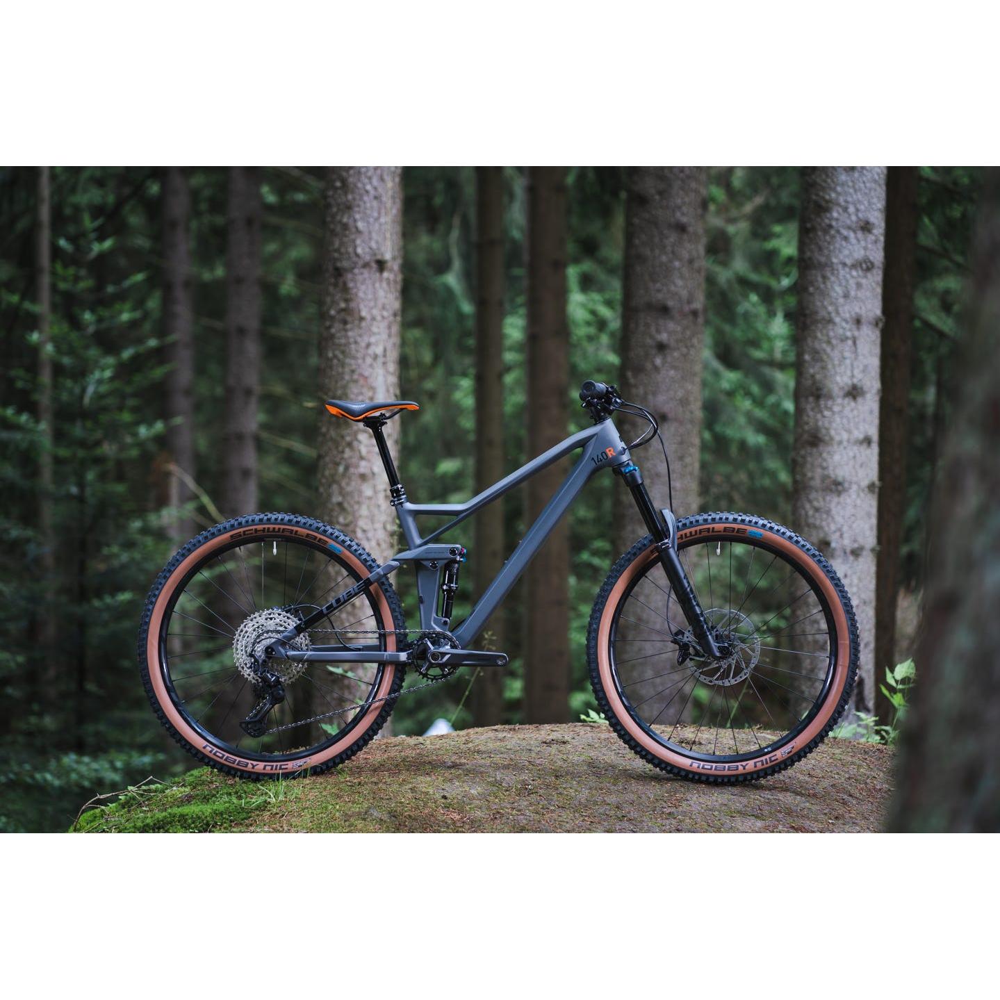 Cube Stereo 140 HPC Race Dual Suspension Mountain Bike Grey 'n' Orange