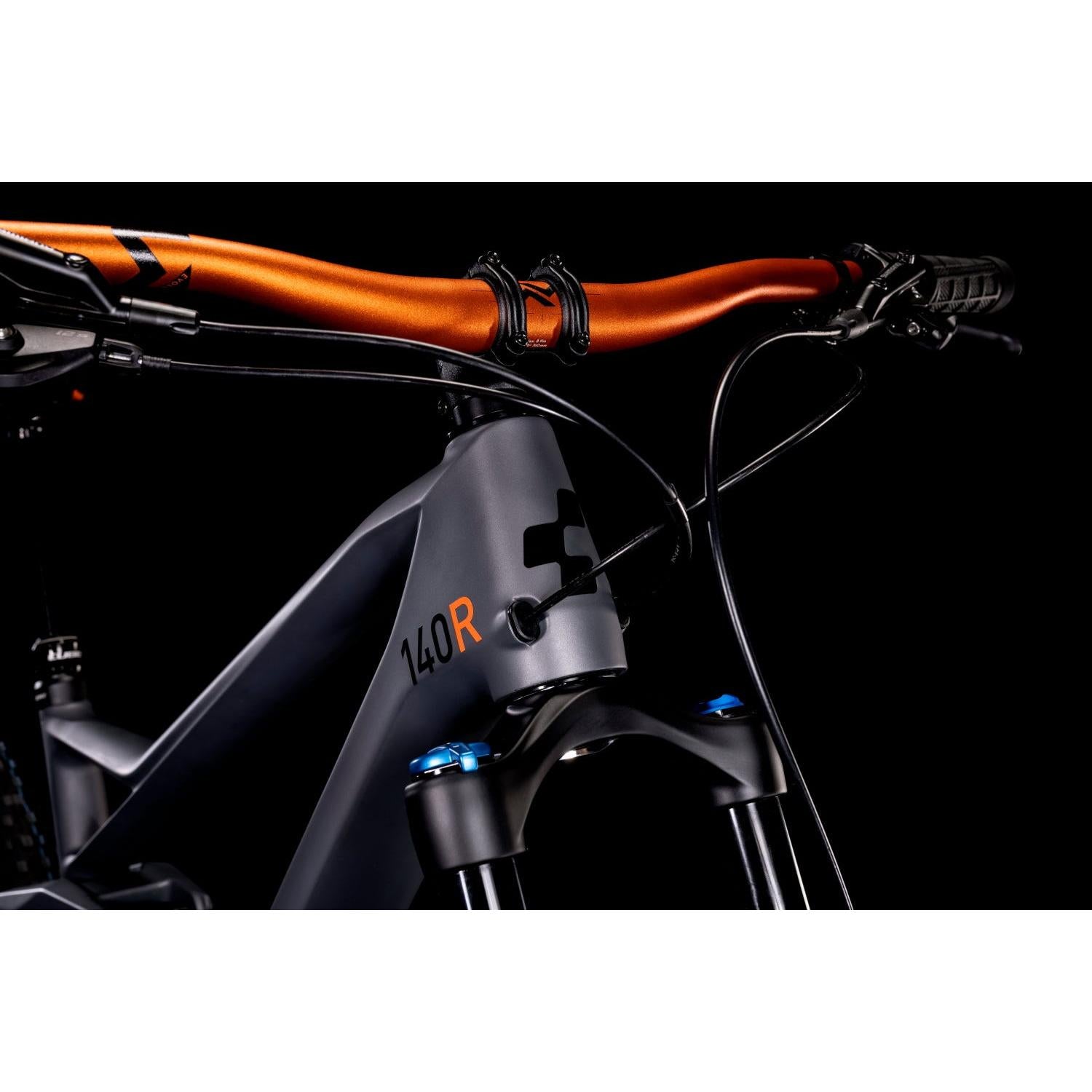 cube stereo hybrid 140 desert orange Cube Stereo 140 HPC Race Dual Suspension Mountain Bike Grey 'n' Orange – 99 Bikes
