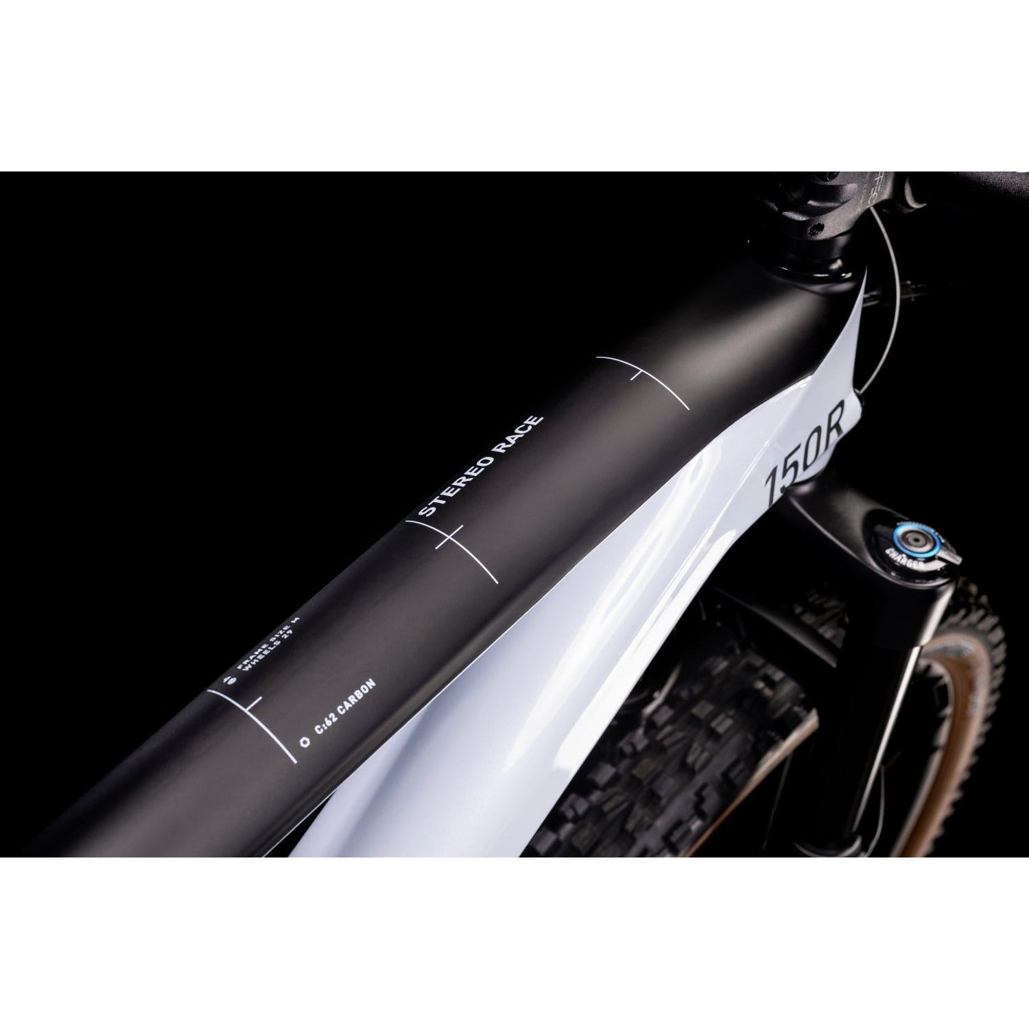 Cube Stereo 150 C:62 Race Dual Suspension Mountain Bike Flash White 'n' Carbon