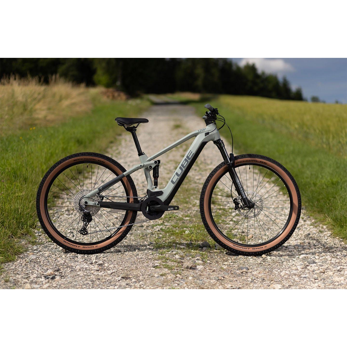 cube stereo hybrid lunar grey Cube Stereo Hybrid 120 Pro 625 Electric Dual Suspension Mountain Bike – 99 Bikes