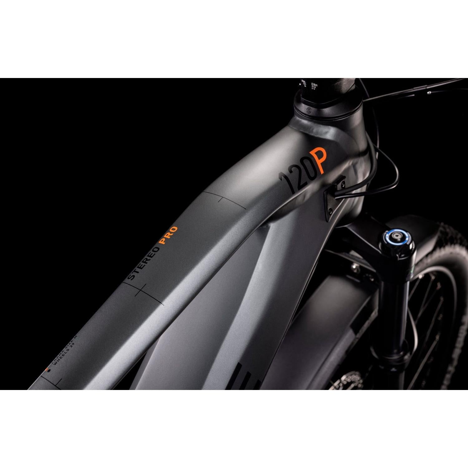Cube Stereo Hybrid 120 Pro All Road 625 Dual Suspension Mountain Bike Grey 'n' Orange