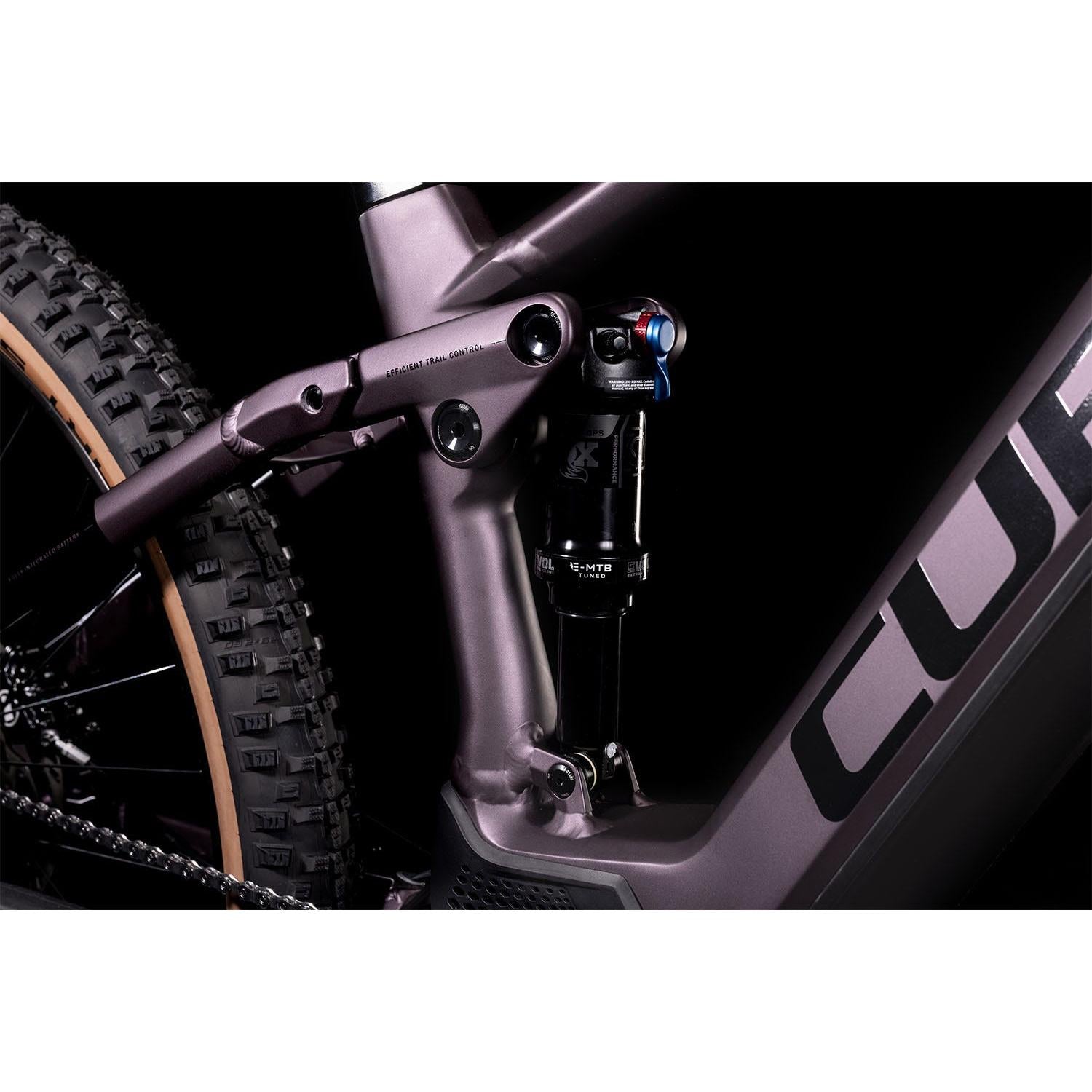 cube stereo hybrid 120 race 625 smokylilac Cube Stereo Hybrid 120 Race 625 Electric Dual Suspension Mountain Bike Smoky Lilac 'n' Black MD