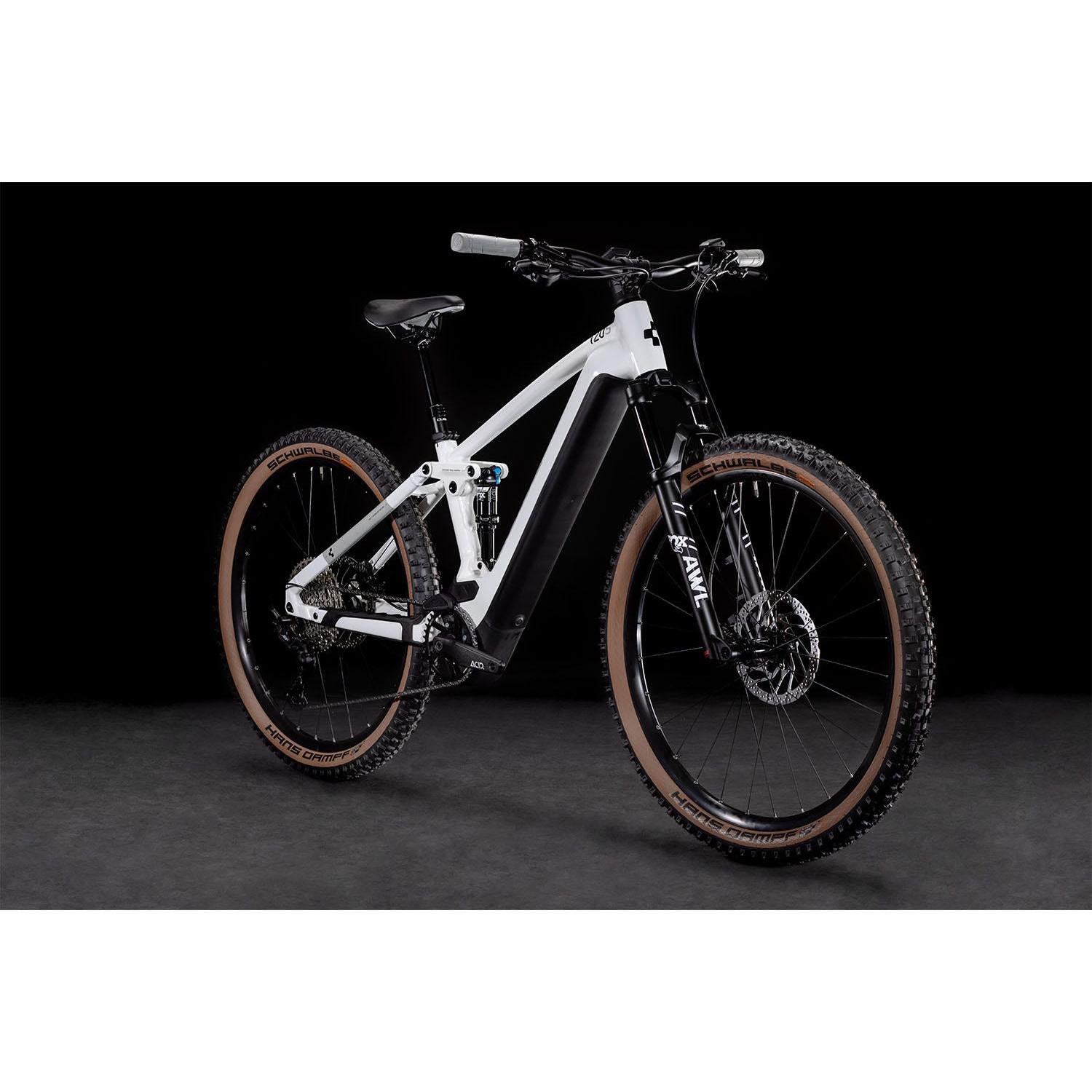 Cube Stereo Hybrid 120 SL 750 Electric Dual Suspension Mountain Bike White 'n' Grey