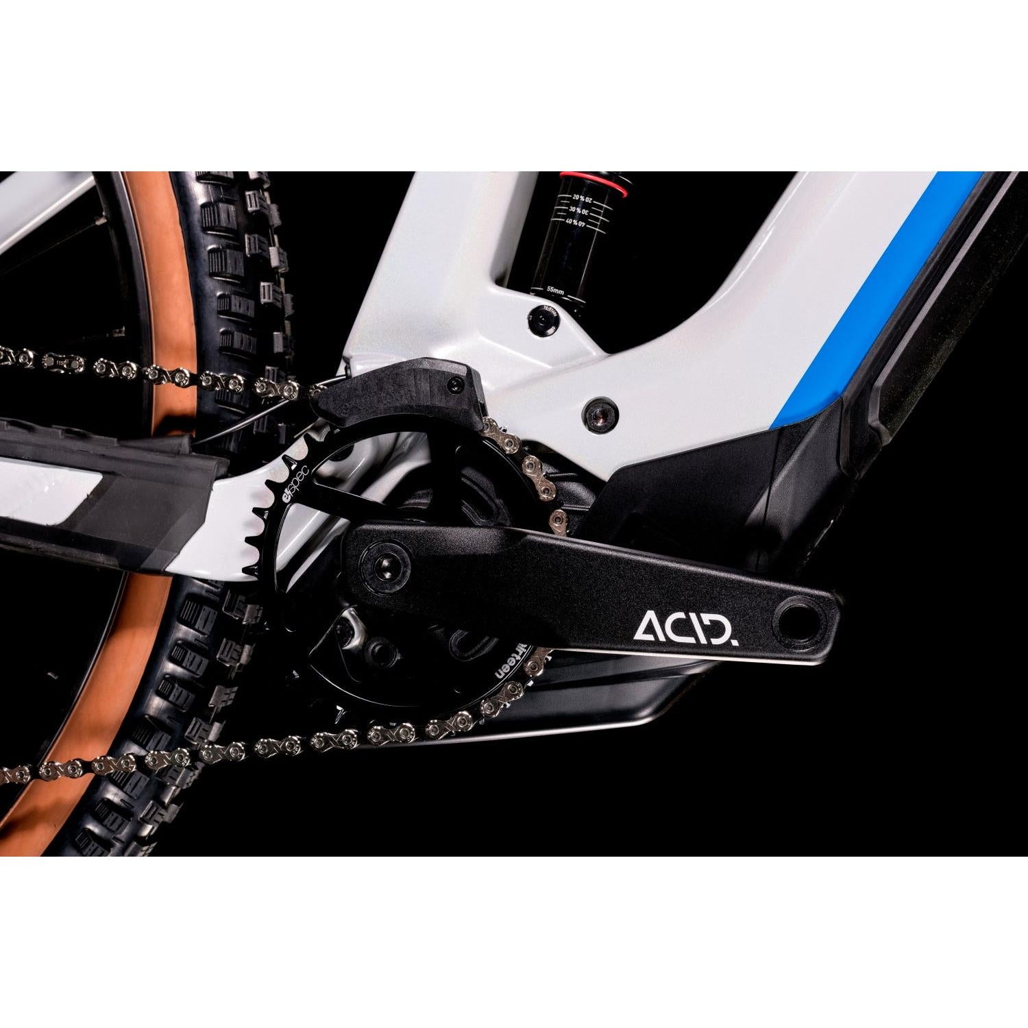 Cube Stereo Hybrid 140 HPC Pro 625 Electric Dual Suspension Mountain Bike Prisma Grey 'n' Blue
