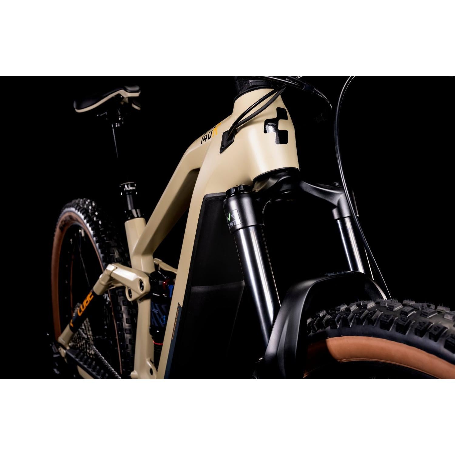 cube stereo hybrid 140 sl 2021 desert Cube Stereo Hybrid 140 HPC Race 625 Electric Dual Suspension Mountain Bike Desert 'n' Orange MD