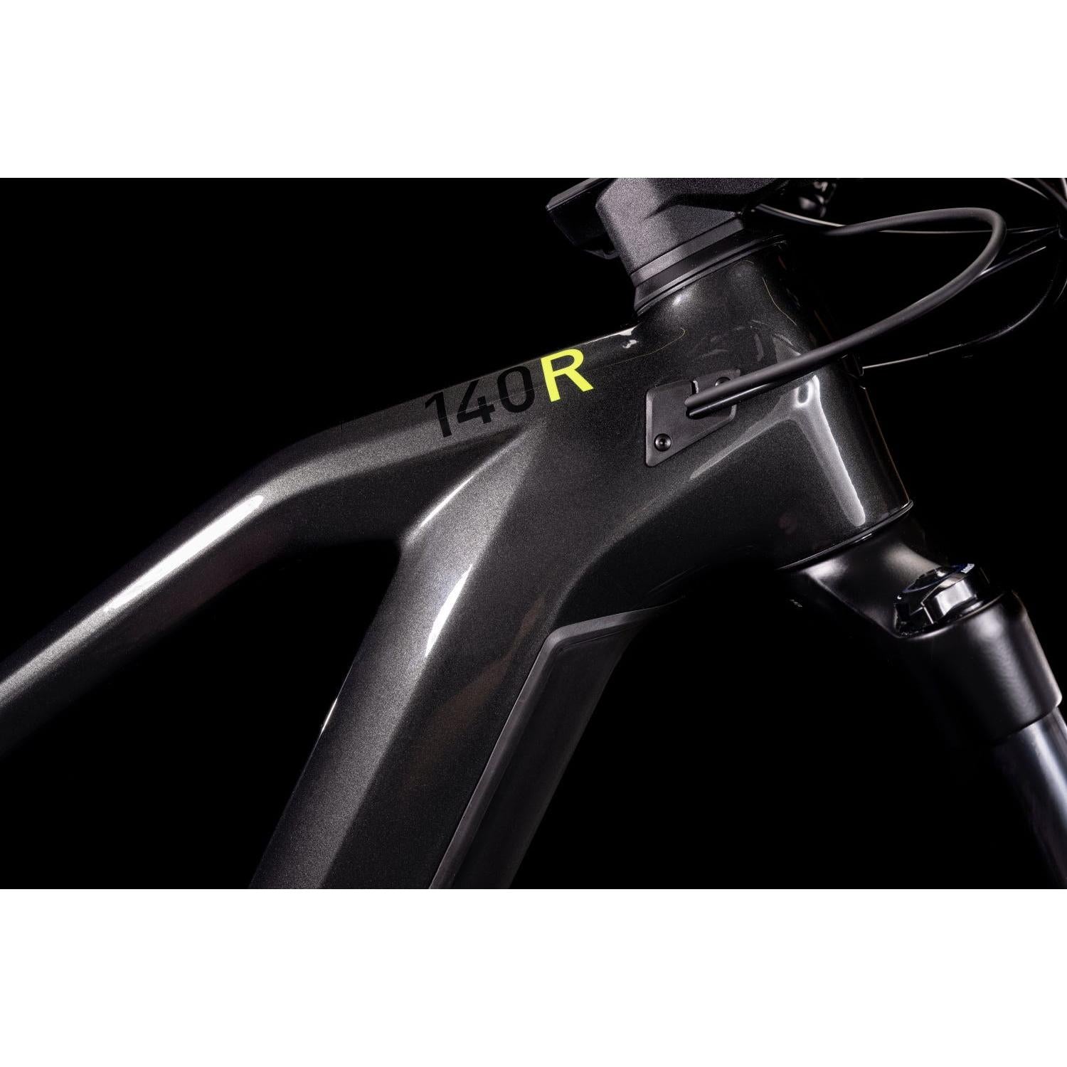 Cube Stereo Hybrid 140 HPC Race 625 Electric Dual Suspension Mountain Bike Grey 'n' Green