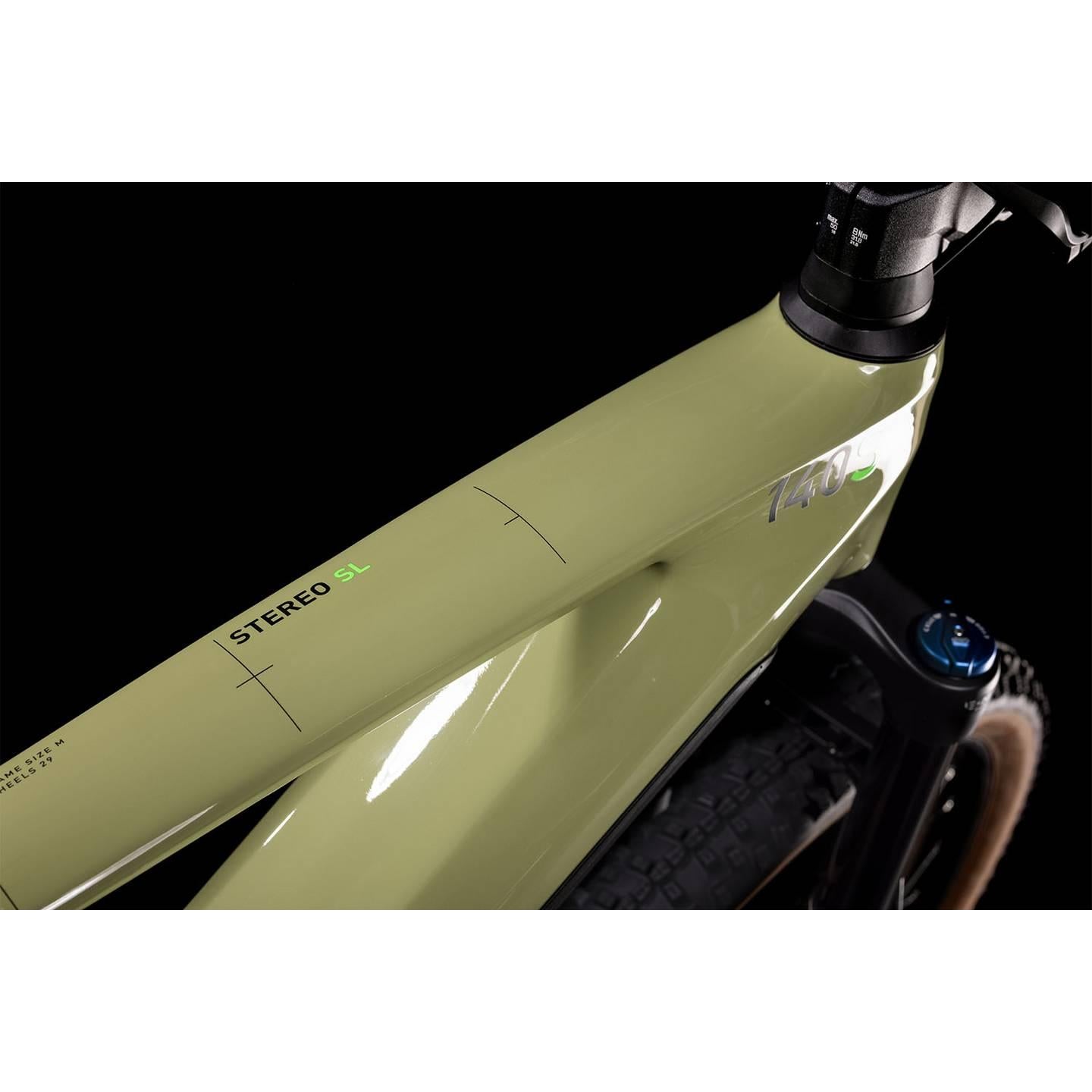 cube stereo hybrid 140 grey green Cube Stereo Hybrid 140 HPC SL 750 Electric Dual Suspension Mountain Bi – 99 Bikes