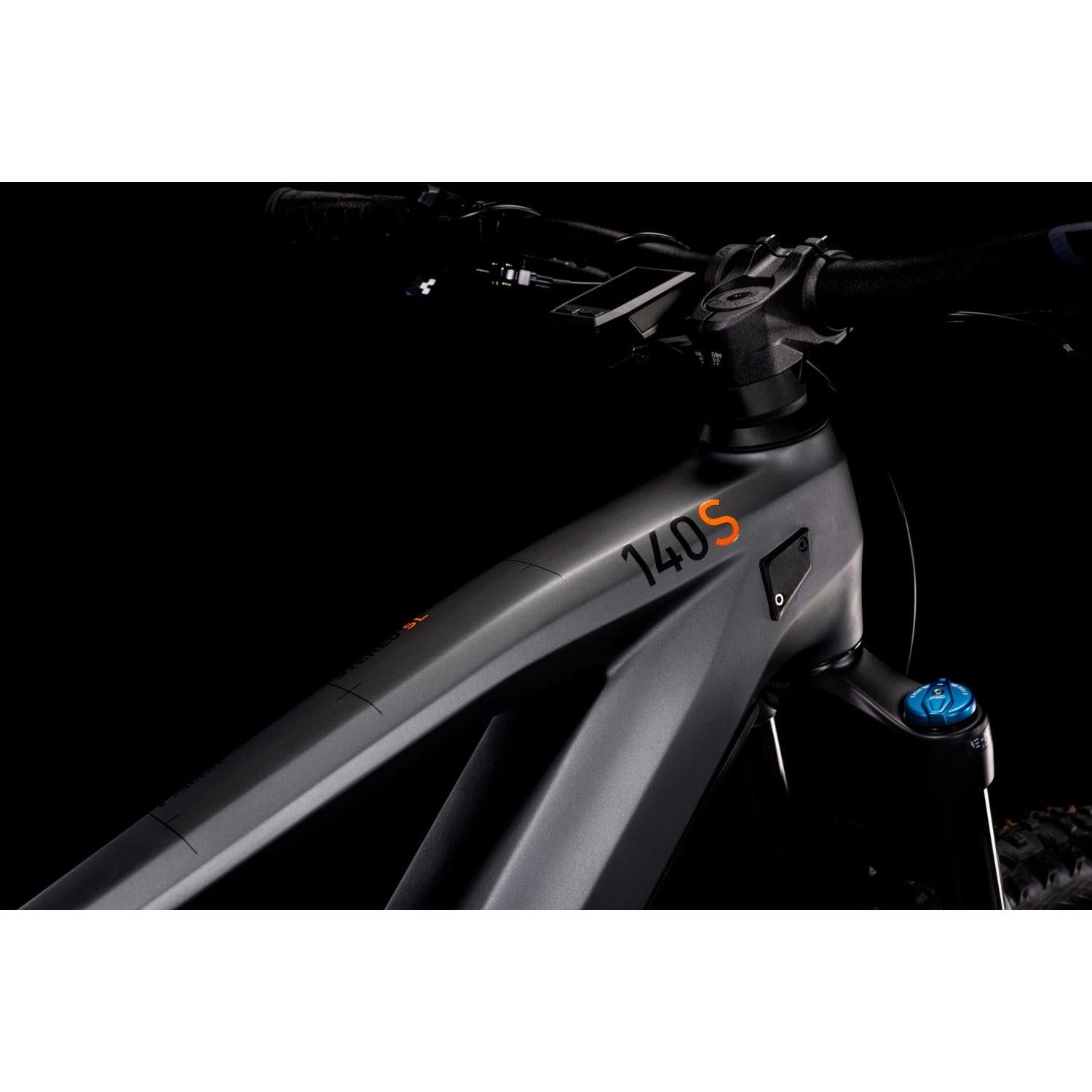 Cube Stereo Hybrid 140 HPC SL 625 Electric Dual Suspension Mountain Bike 27.5'' Grey 'n' Orange