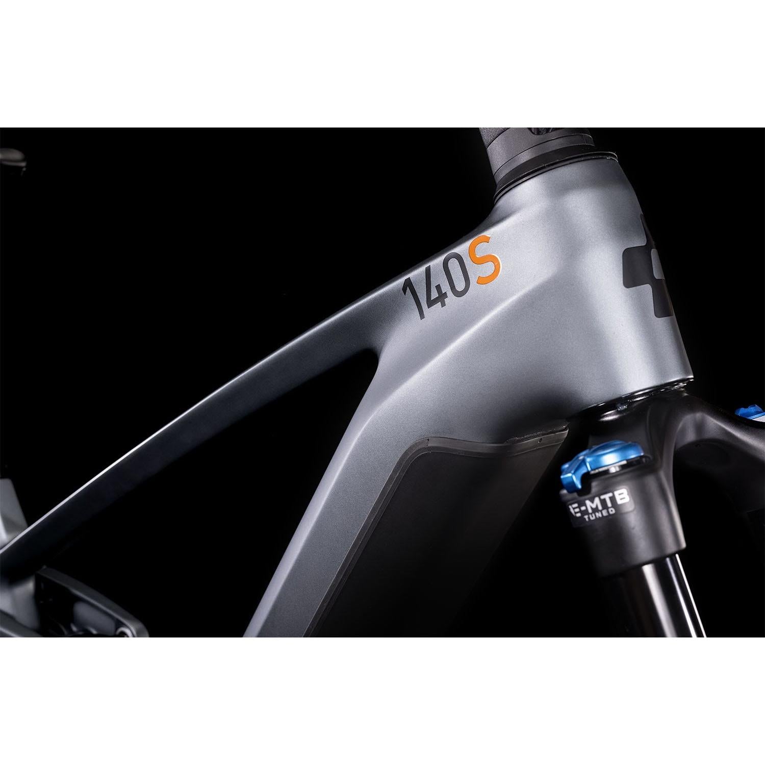 Cube Stereo Hybrid 140 HPC SL 625 Electric Dual Suspension Mountain Bike 27.5'' Grey 'n' Orange