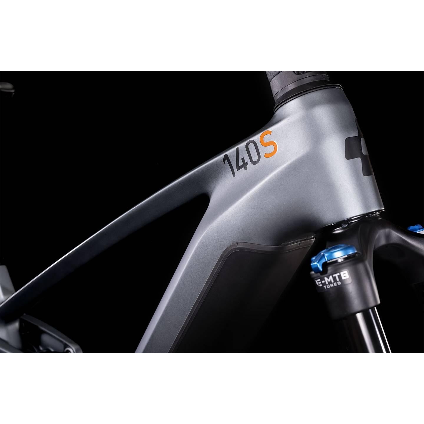 Cube Stereo Hybrid 140 HPC SL 750 Electric Dual Suspension Mountain Bike 29'' Grey 'n' Orange