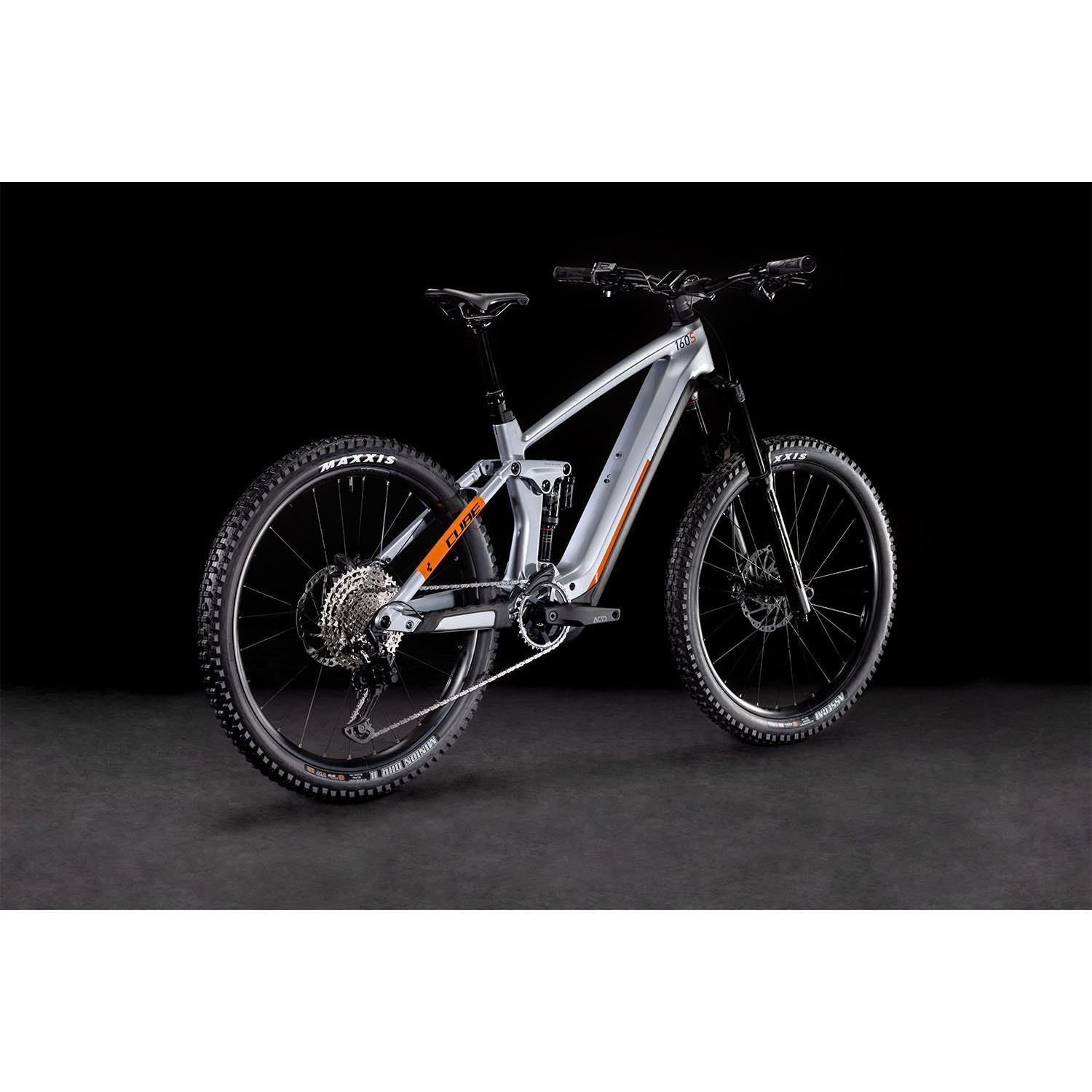 Cube Stereo Hybrid 160 HPC SL 750 27.5 Dual Suspension Electric Mountain Bike Polar Silver 'n' Orange