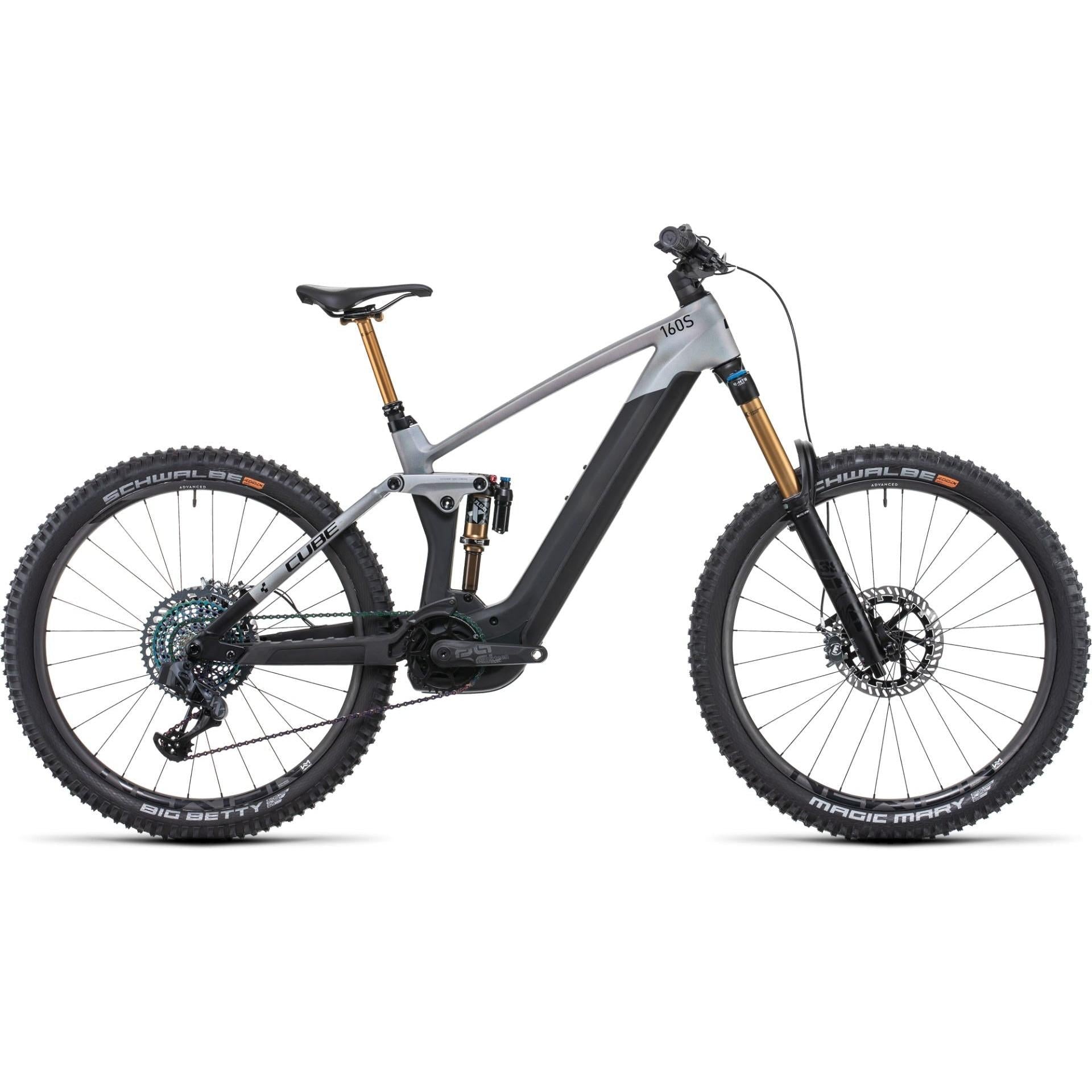 Cube Stereo Hybrid 160 HPC SLT 750 27.5 Dual Suspension Electric Mountain Bike Prizm Silver EURO SPEC
