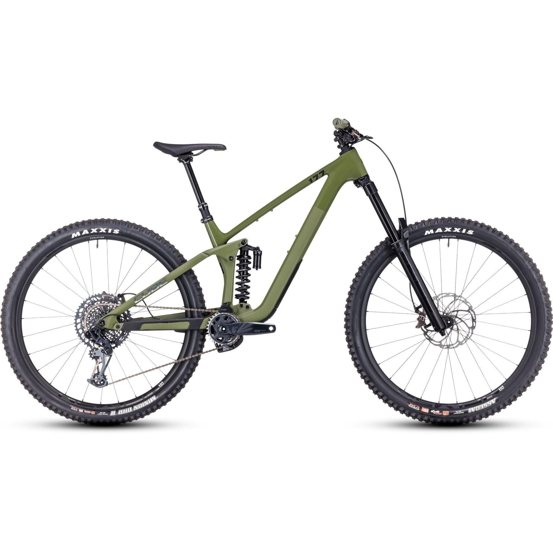 Cube Stereo ONE77 C:68X TM 29" Dual Suspension Mountain Bike Flashgrey Olive (2022)