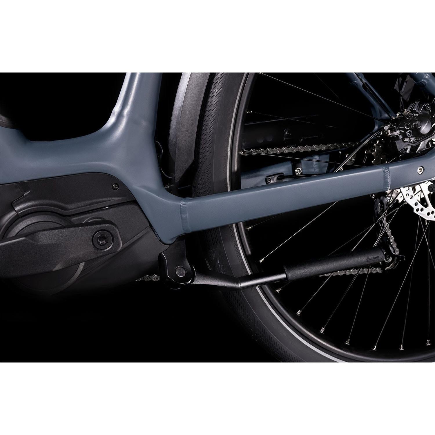 Cube Supreme Sport Hybrid ONE 400 EasyEntry Electric Hybrid Bike Grey Blue 'n' Blue