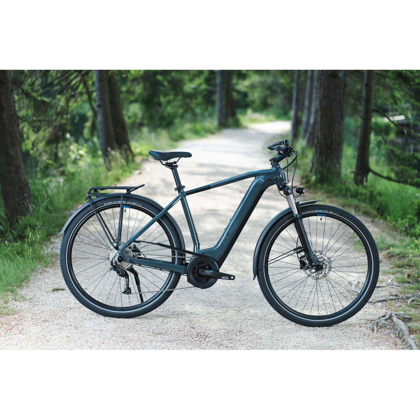 Cube Touring Hybrid ONE 500 Electric Hybrid Bike Grey Blue 'n' Blue