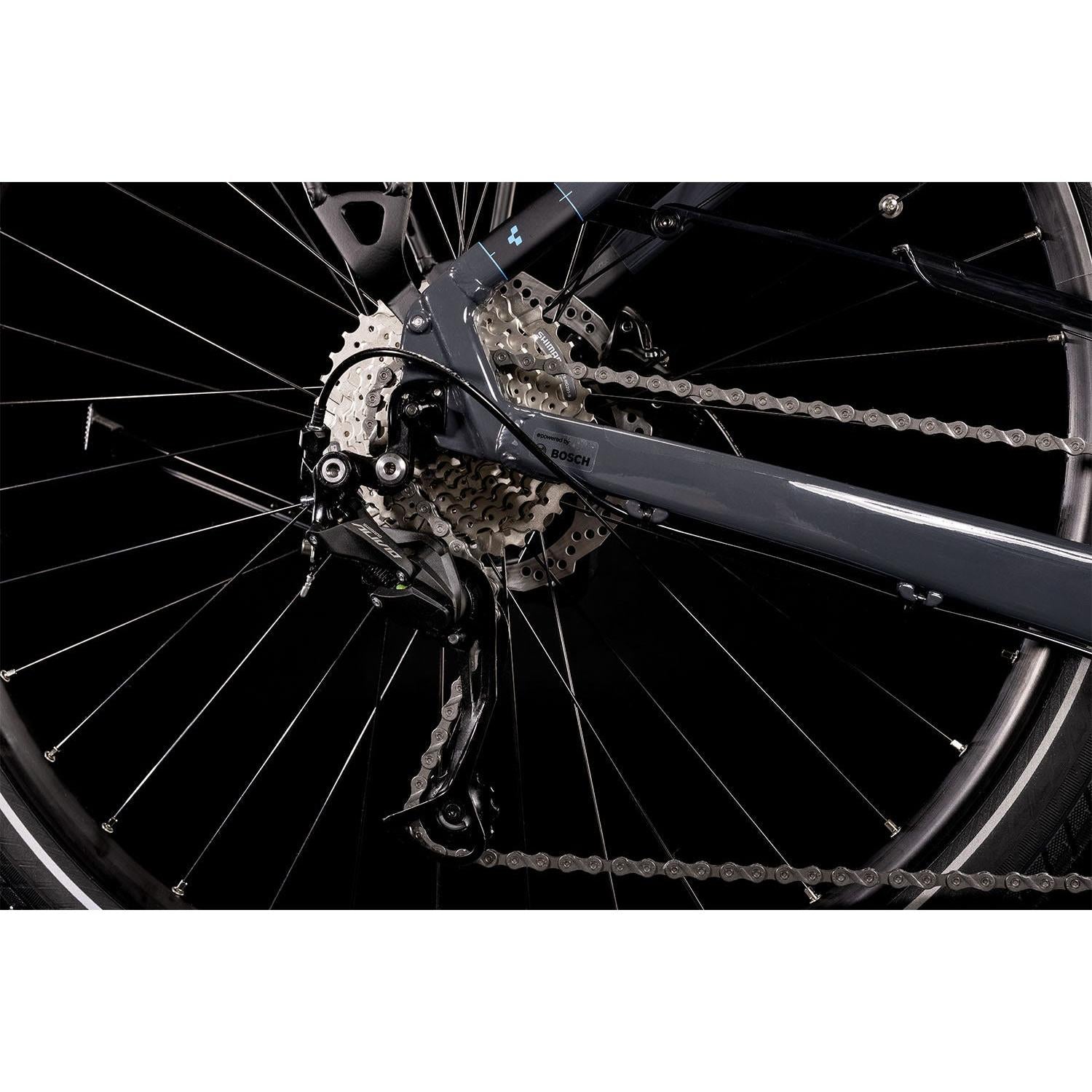 Cube Touring Hybrid ONE 500 Electric Hybrid Bike Grey Blue 'n' Blue