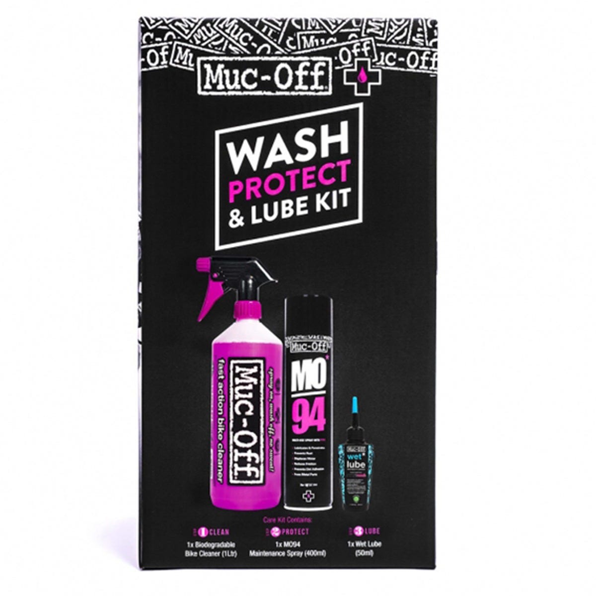 Muc-Off Wash, Protect & Wet Lube Kit for Wet Conditions