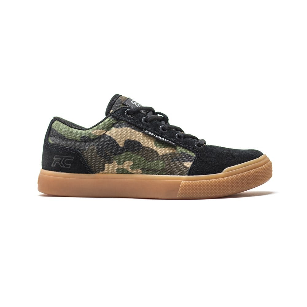 Ride Concepts Vice Youth Flat Pedal Shoes Camo Black