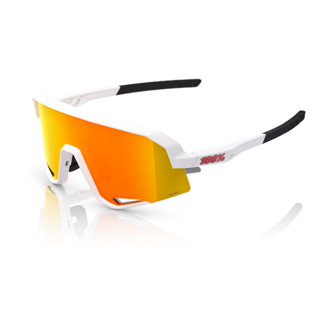 100% Slendale Sunglasses Matte Chalk - Purple Mirror Lens – 99 Bikes
