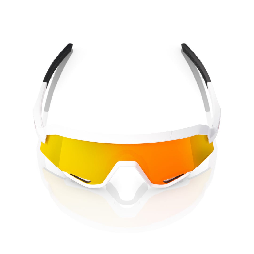 100% Slendale Sunglasses Soft Tact White HiPER Red Mirror Lens