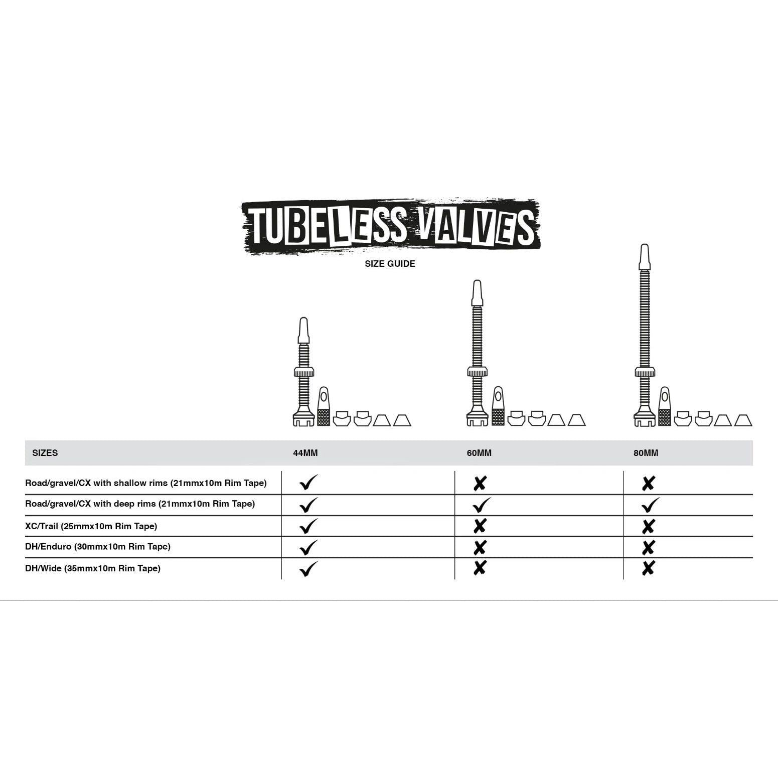 Muc-Off Tubeless Valve Kit 60mm Silver