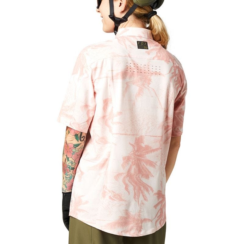FOX Flexair Woven Short Sleeve Women's Jersey Pale Pink