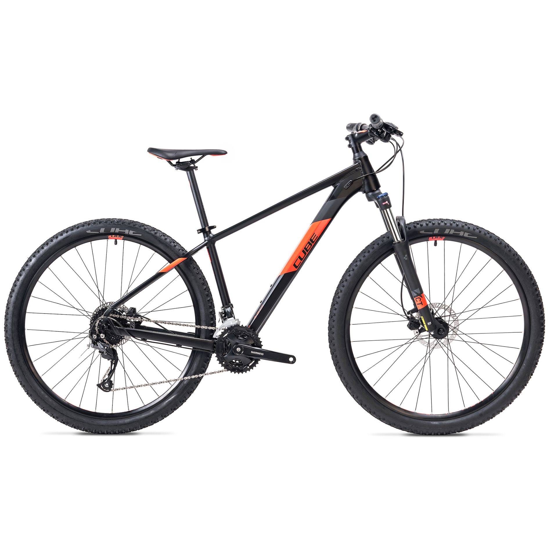 mountainbike cube aim pro Cube Aim Pro Mountain Bike Black/Orange (2020) – 99 Bikes