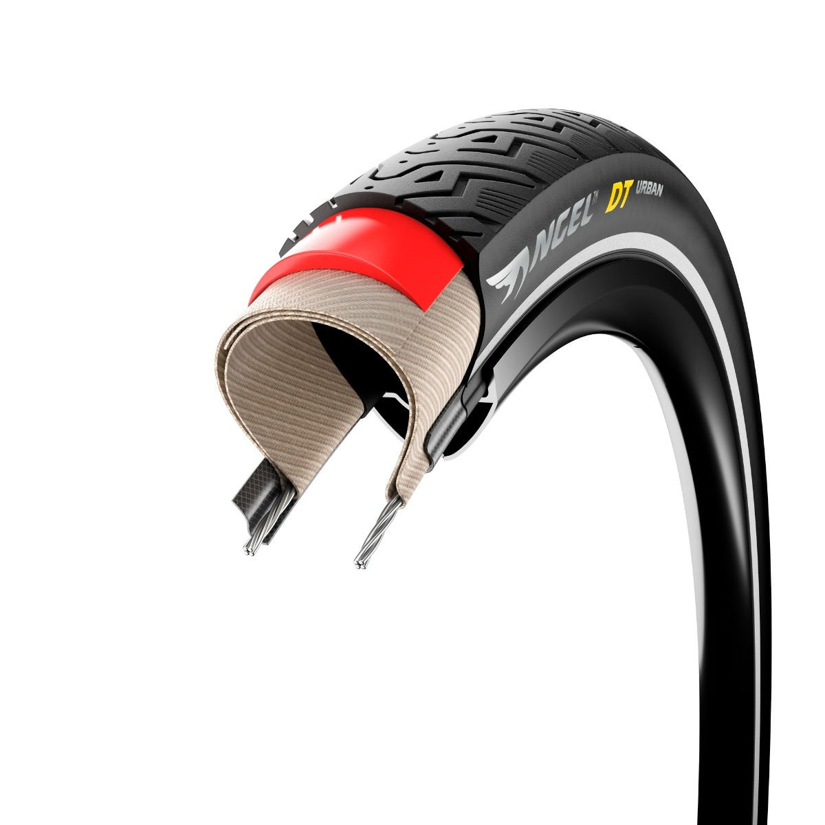 Pirelli Angel DT Urban Tyre Black/Reflective 700X50c