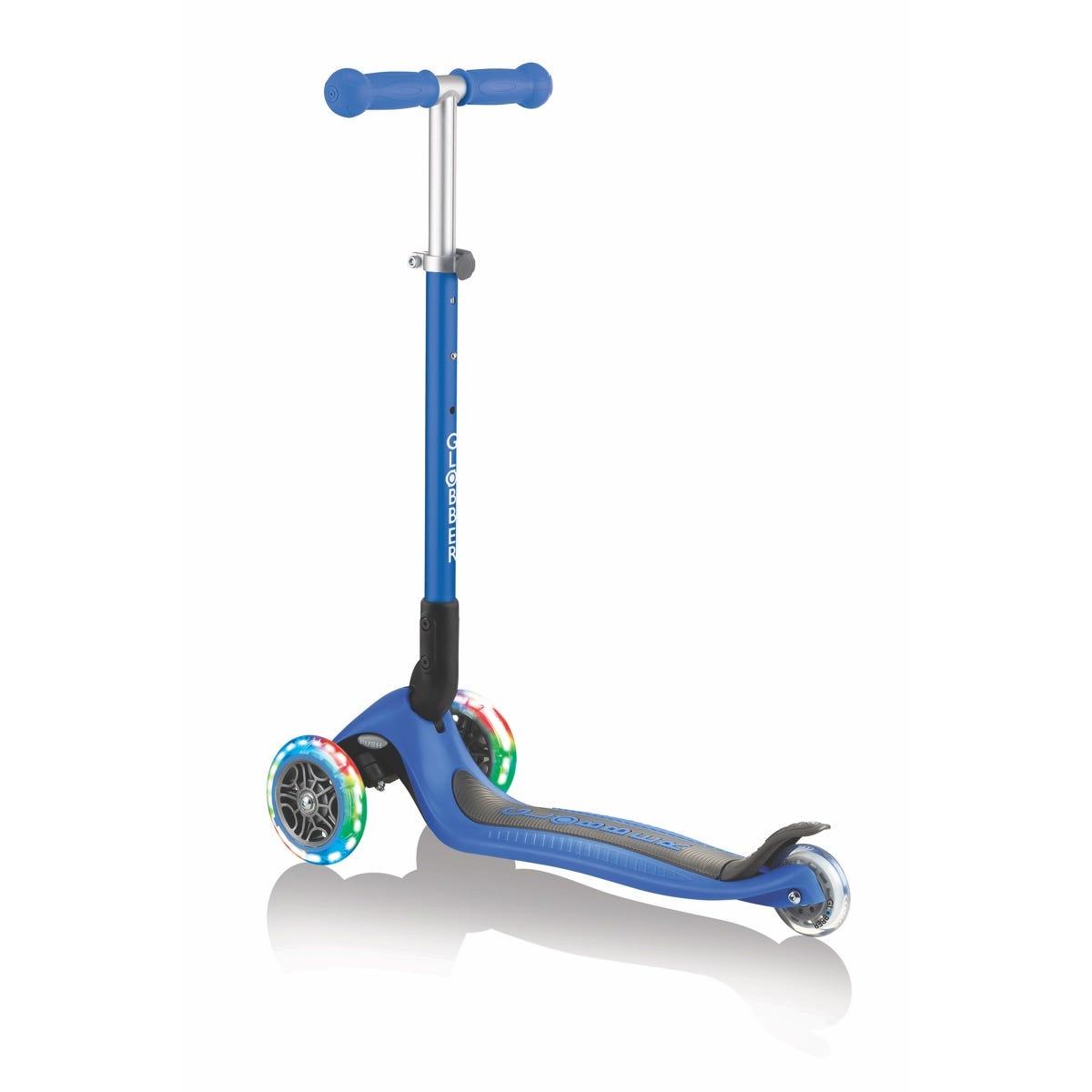 Globber Primo Foldable Lights Scooter Navy Blue