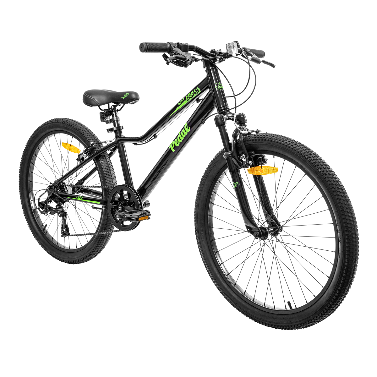 Pedal Crush 24'' Kids Bike Black/Green