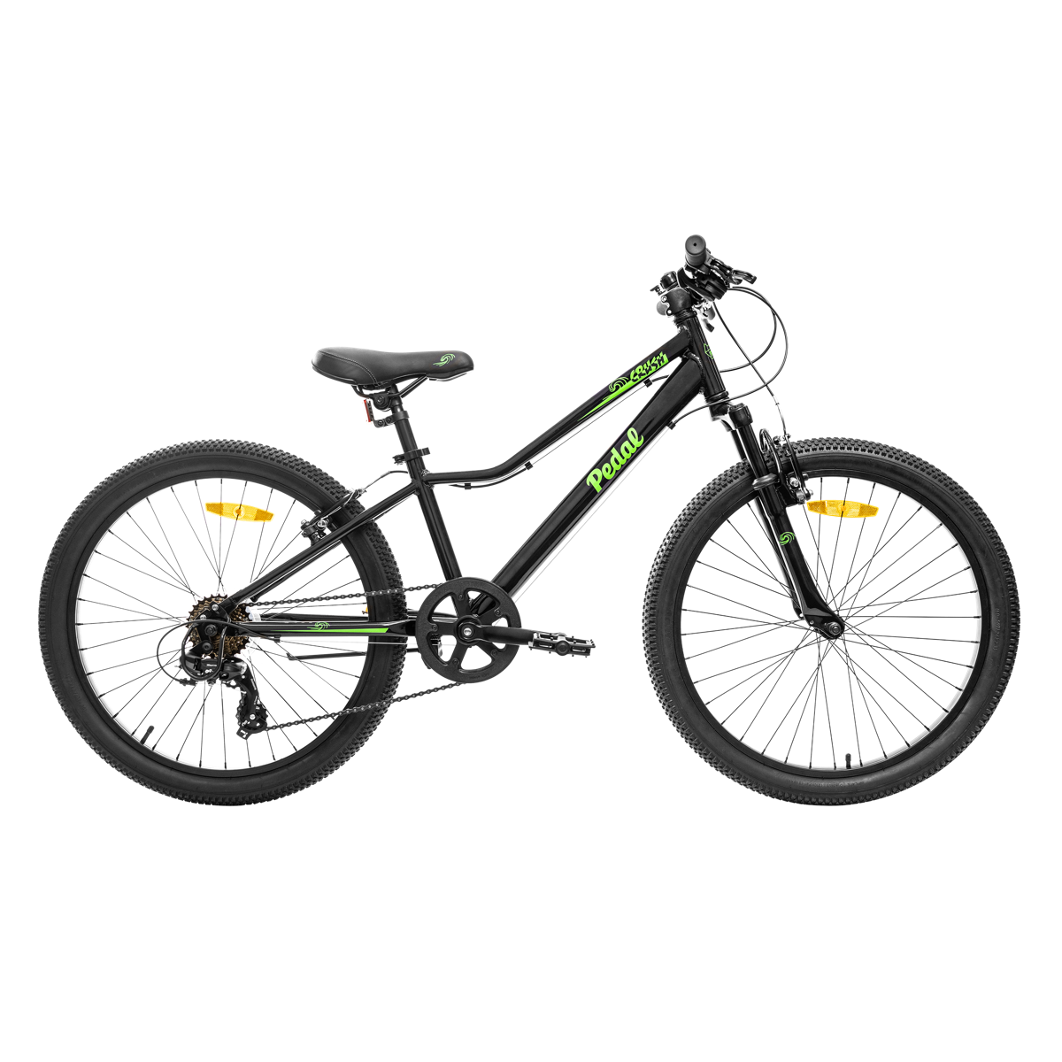 Pedal Crush 24'' Kids Bike Black/Green
