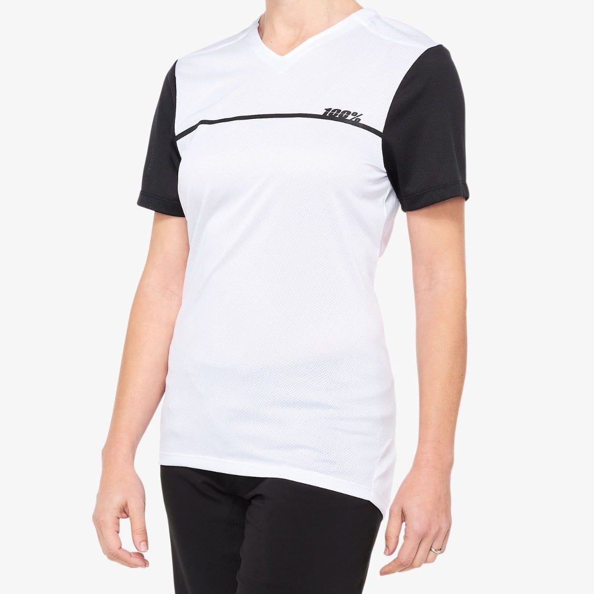100% Ridecamp Short Sleeve Women's Jersey Grey/Black