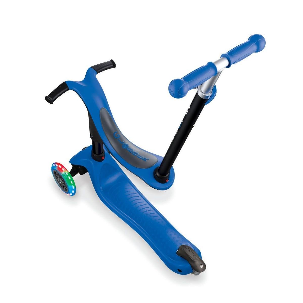 Globber Go Up Sporty Kids Scooter w/ Lights Blue